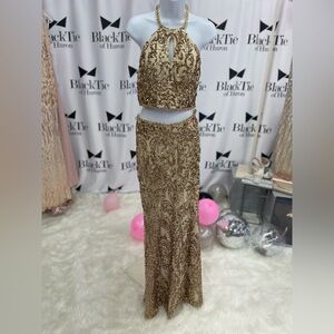 Elegant Gold Prom Dress